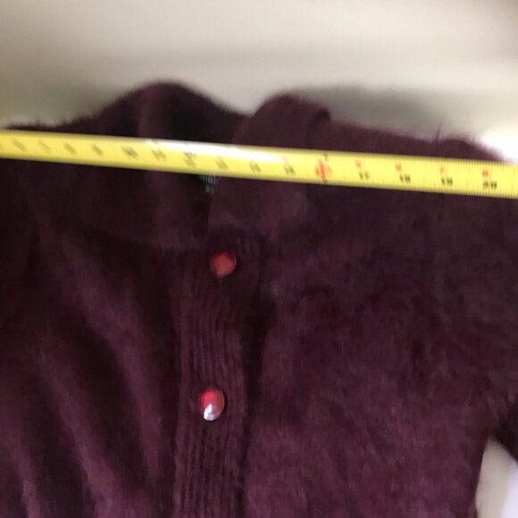 D & D Vintage Angora Cardigan Sweater Coat Jacket Warm Lined Pockets Soft Coay L - Picture 14 of 16